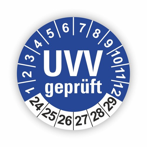 Uvv geprüft prüfplaketten - geprüft,
