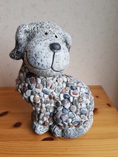 ?Hund Kunststein Steinoptik für Garten Balkon Terrasse Gartenfigur?#a26