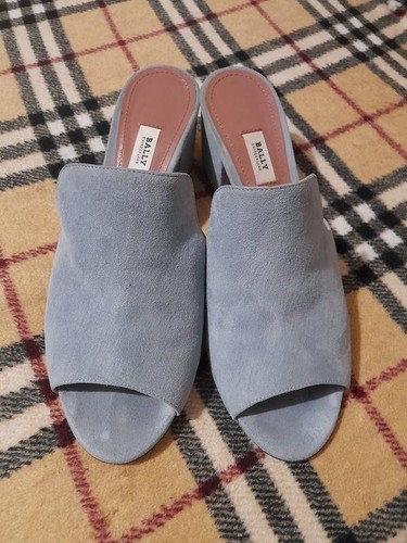 Women bally mules blue suede - blue,
