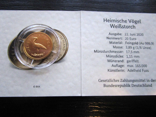 Euro gold storch - 2020, -j