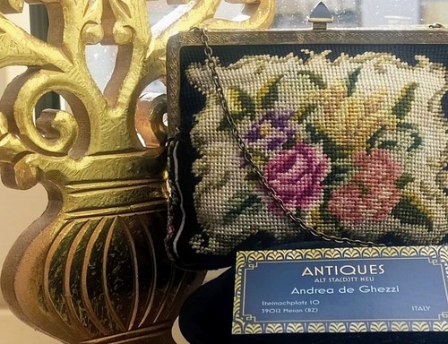 Antike petit point - antike, abendtasche