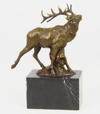 Bronzefigur Hirsch Bronze Deer