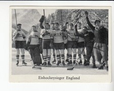 Eishockey England Team Olympia 1936 German cig Card Mahalesi 1936 # 72 RAR