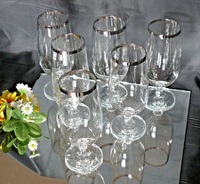 6 Biertulpen mit Platinrand