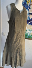 Hoss by Hoss Intropia  Kleid Lederkleid 100%  Ziegenleder  olivgrün Gr. 36/38 