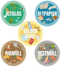 5er Set Aufkleber Etiketten