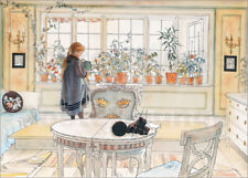 Poster Blumen auf der Fensterbank - Carl Larsson
