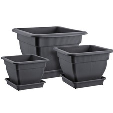 B-Ware!!! 2x Pflanzkübel Blumentopf Wasserspeicher Untersetzer Pflanztopf