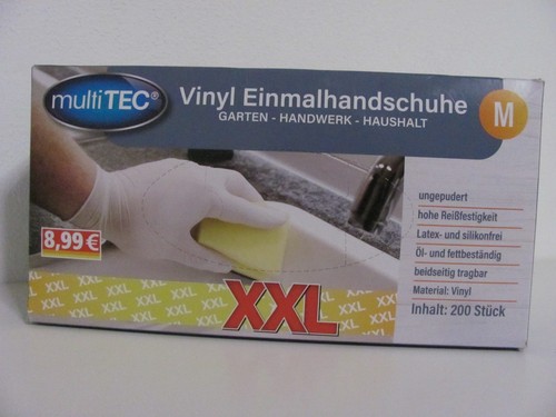Vinyl handschuhe m - gr.,