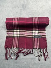 BURBERRY Vintage Schal | Karo-Muster | 100% Lammwolle | Pink