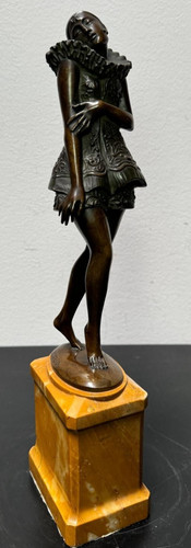Bronzefigur pierette hans - bronzefigur,, pierette,