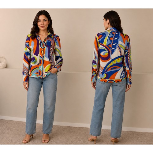 Geometric bluse zara - -,