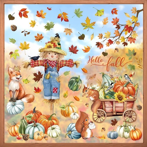 Fensterbilder herbst fuchs - fensterbilder,