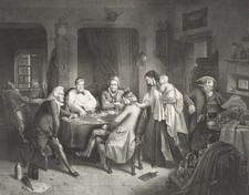 FAY (*1840) nach FLÜGGEN (*1811), Die Spieler. Familiendrama, Lith. Realismus