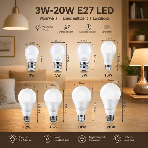 E27 led globe glühbirnen - e27,
