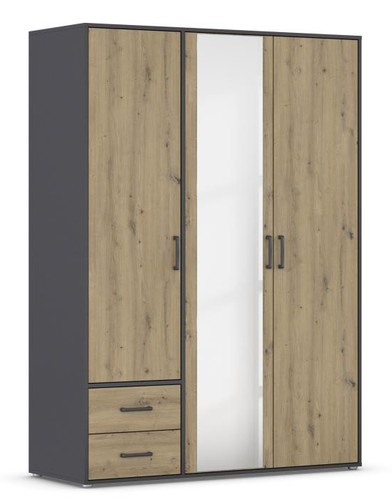 Drehtürenschrank mit spiegel - mit,