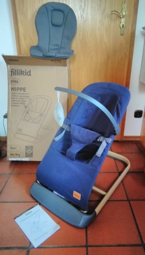 Babywippe fillikid blau mit - babywippe,