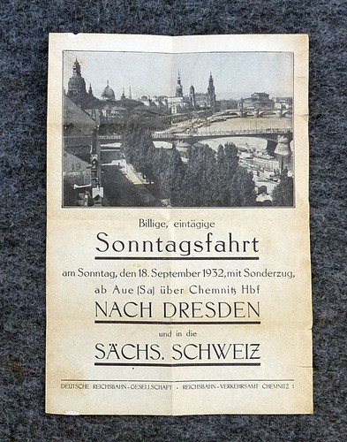 Faltblatt reichsbahn eisenbahn - faltblatt,