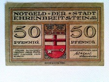 Banknoten, Notgeld, Stadt