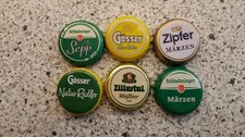 6 versch. Kronkorken