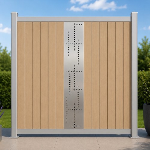 Wpc sichtschutzzaun sand - wpc,