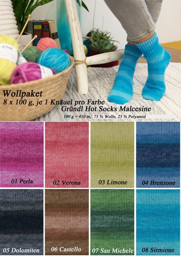 Wollpaket sockenwolle gründl - wollpaket, "gründl