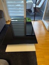 Glastisch von Hülsta  Wohnzimmer , höhenverstellbar, oben Glas unten Holz