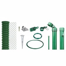 Alberts Maschendrahtzaun komplett Set Zaun Set Gartenzaun Grün Anthrazit 15m 25m