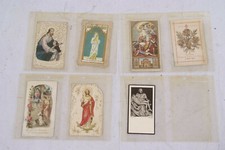 7x Antike Glückwunsch Karten Taufkarten Karten Oblate Lithografien Sammlung