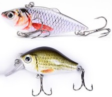 2x Wobbler Natur 8,8g 8,6g OEM Qualität mit Rassel Hecht Döbel Barsch Zander