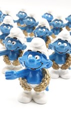 Schlumpf 20058 Sieger mit Kranz Gold Campion Smurf Schleich 1979 Pitufo Puffi