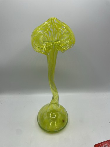 Vase mundgeblasen glas - glas, grün