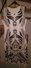 Sommerkleid Gr. L weiß scharz