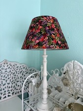 Tischlampe Holz shabby bunte