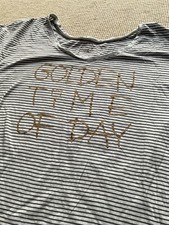 Bio & Fair Naturaline Maas Natur Grau Gestreift S 36 T-shirt Schlaf Golden Time