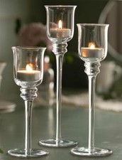 Glas Kerzenhalter Set, 18 22