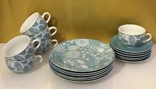 18 tlg. Kaffeeservice mit Blumen NEU Kaffee Geschirr aus Porzellan 