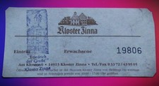 Kloster Zinna - Eintrittskarte
