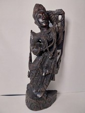 Ebenholzfigur Tempeltänzerin Bali Indonesien feine Handschnitzerei. 31 cm.
