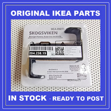 IKEA SKOGSVIKEN Haken Overdoor schwarz 204.238.19 NEU OVP 2er Pack