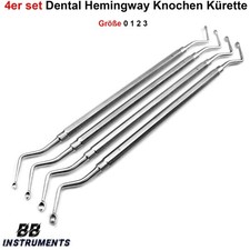 Zahn Hemingway Knochen Kurette 4er Set Reinigung the Alveole, Knochen Dental KFO
