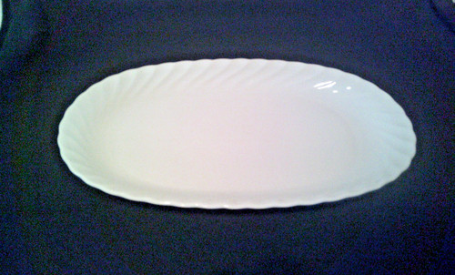 Ovale servierplatte weiß - ,