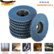8x Fächerscheiben Schleifscheiben 76x10mm Für Akku Winkelschleifer K40/60/80/120