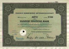 PHOENIX Gummiwerke 1952 Hamburg Harburg Wien Firestone 100 DM Reithoffer Wien