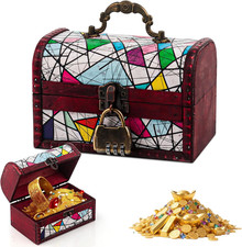 Vintage Holz Schatztruhe