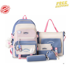 IvyH Schulranzen-Set 5-teilig, Schultasche Mädchen Rucksack Schule Teenager 