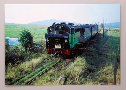 Postkarte dampflok 99 715 - postkarte,