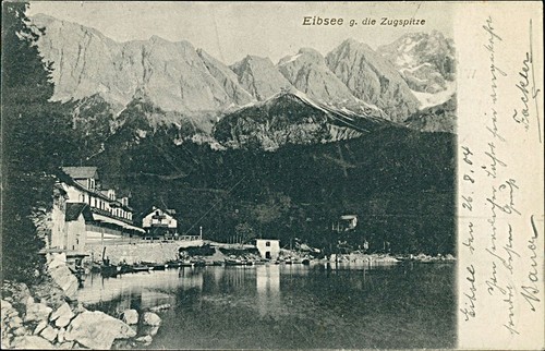 Ansichtskarte eibsee die - ansichtskarte,