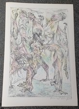 Bernard Schultze,Litho farbig