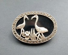 Jugendstil Brosche Markasit